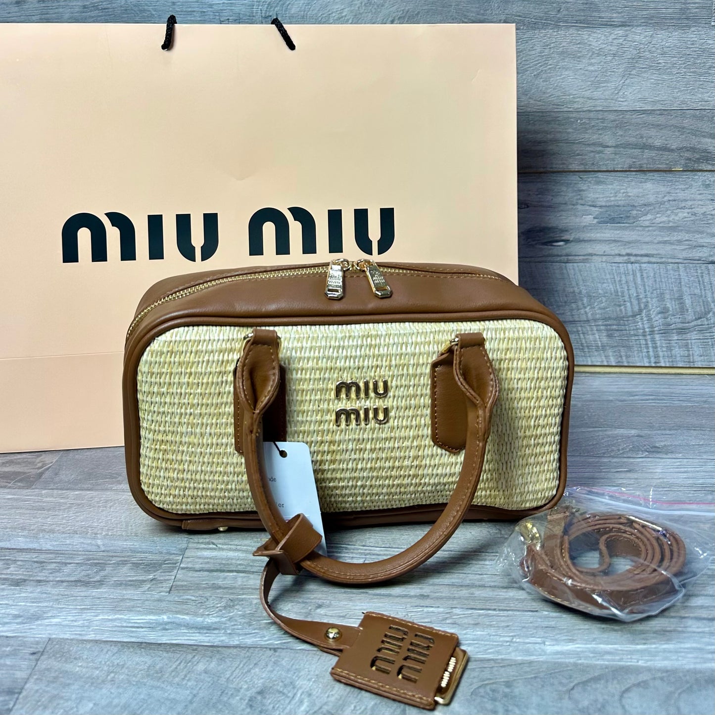 Miu Miu Raffia Beige Brown 1 2025 bags women’s