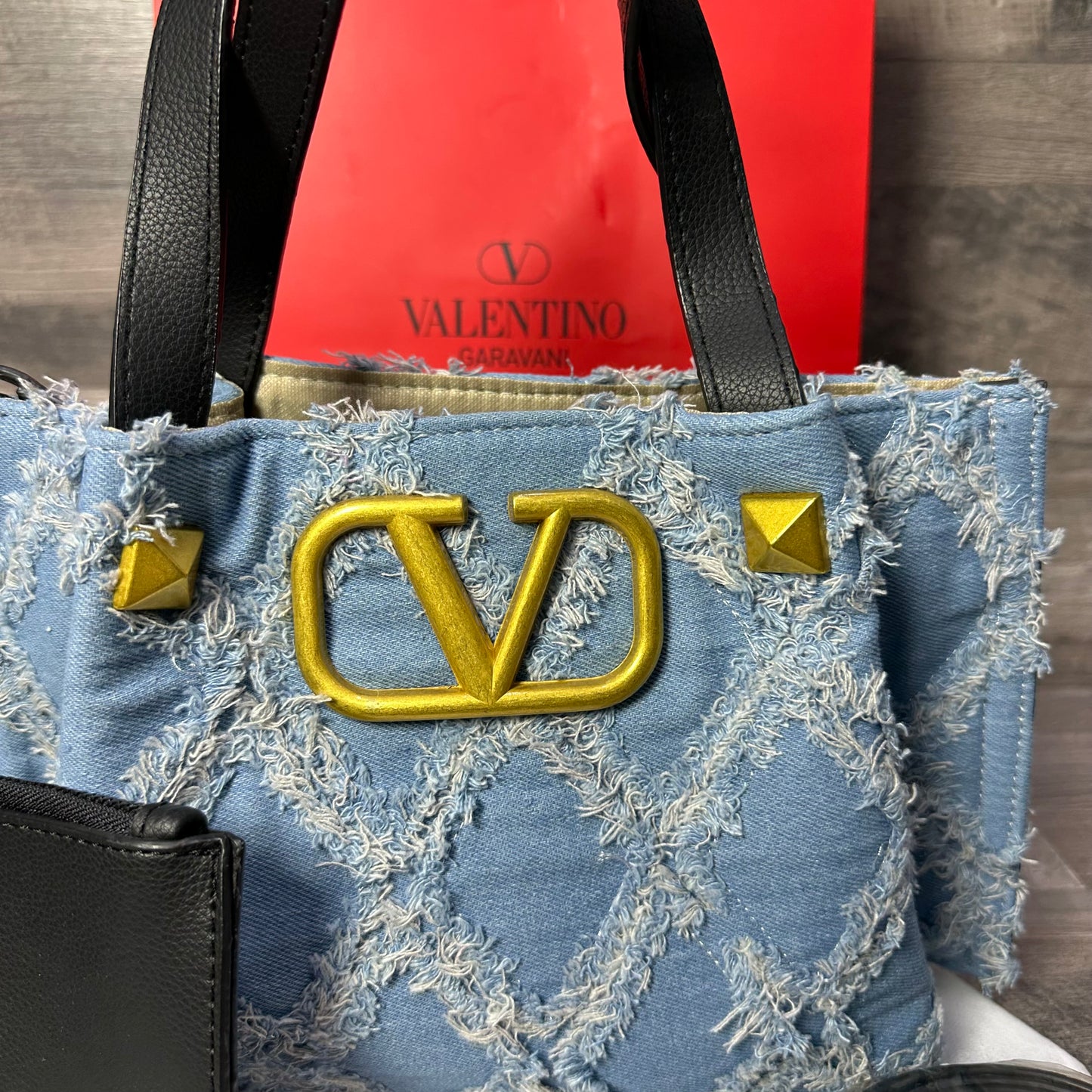 Valentino Straw Jean Black- 2025 bags women’s