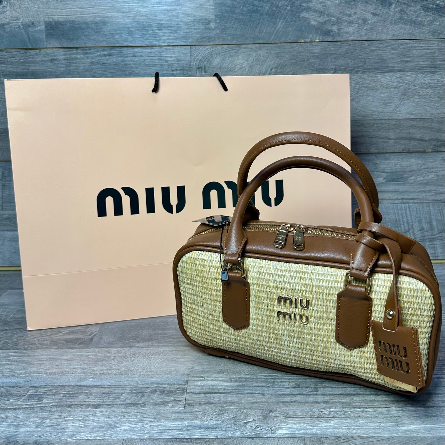 Miu Miu Raffia Beige Brown 1 2025 bags women’s