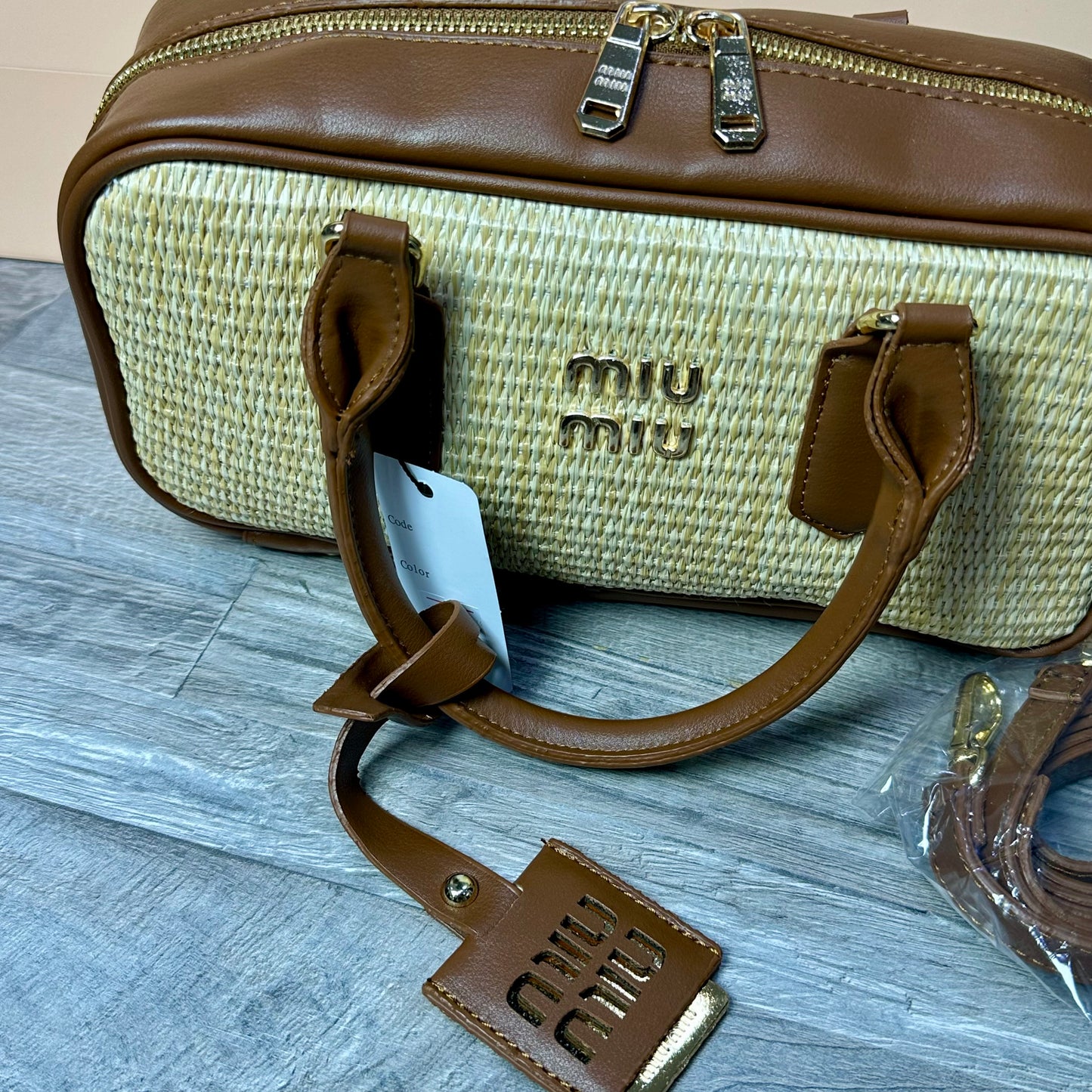 Miu Miu Raffia Beige Brown 1 2025 bags women’s
