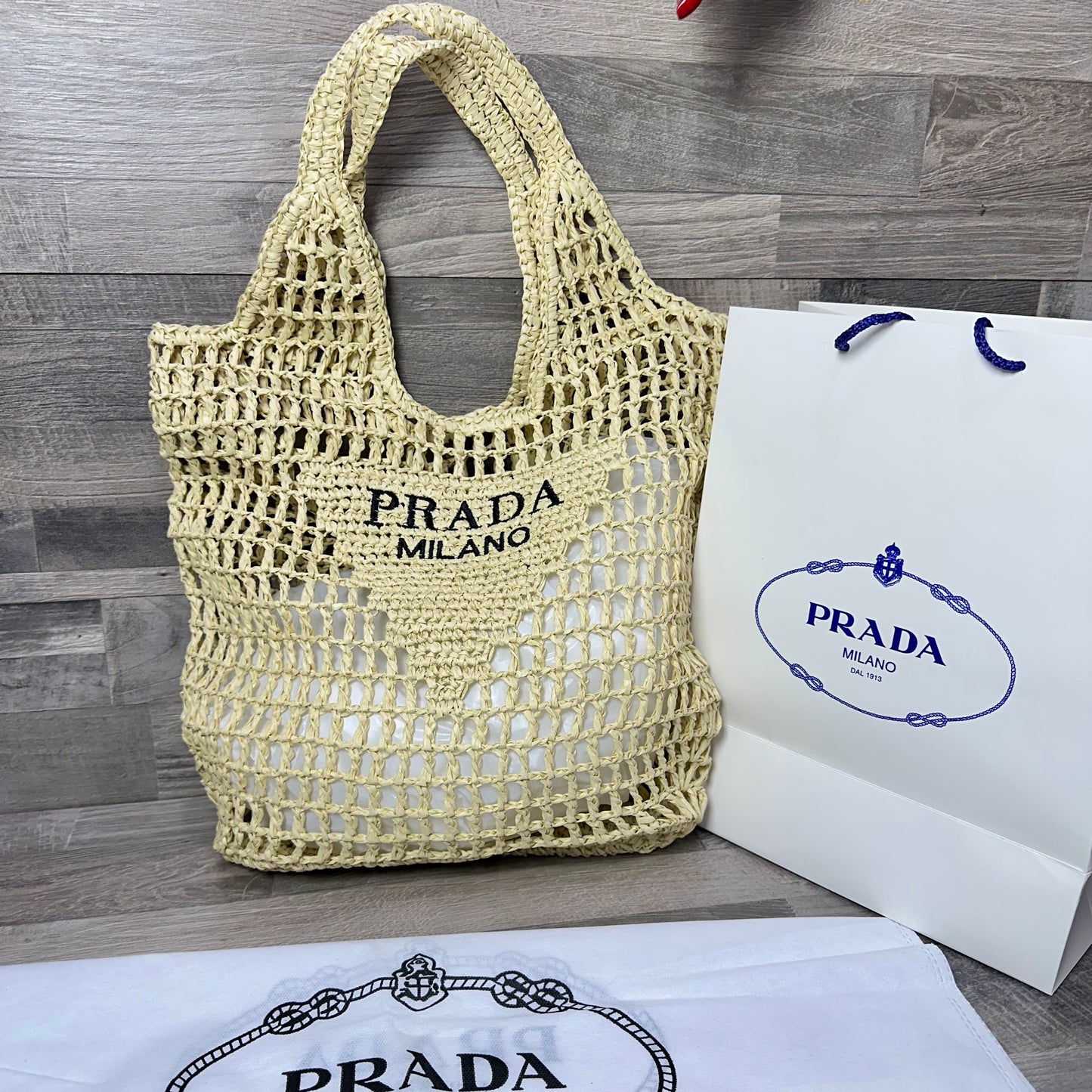 Prada Canvas Tote Beige 2025