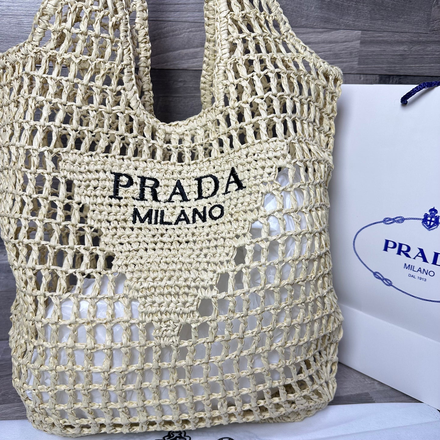 Prada Canvas Tote Beige 2025