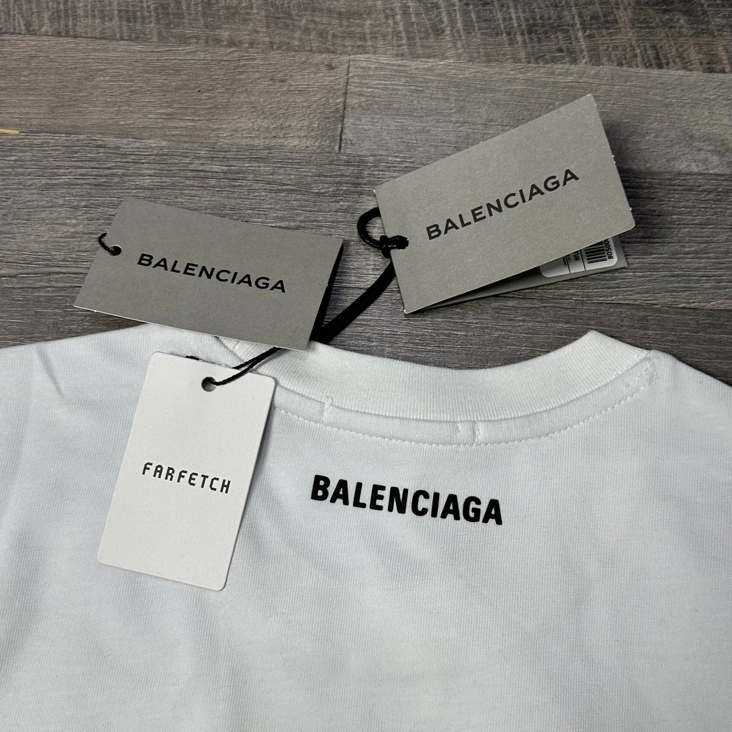 Balenciaga-White Classic Code A4 T-shirt