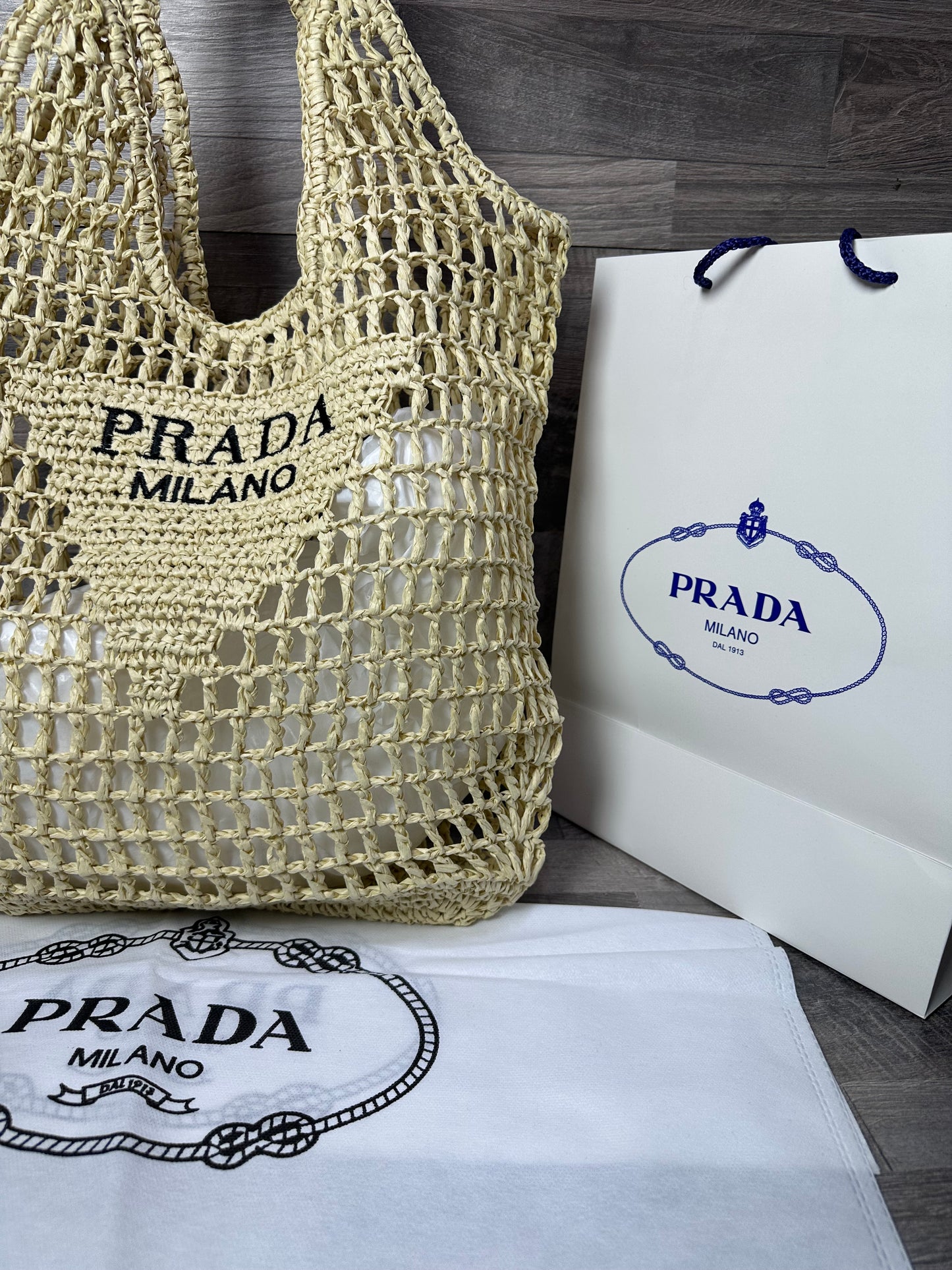 Prada Canvas Tote Beige 2025