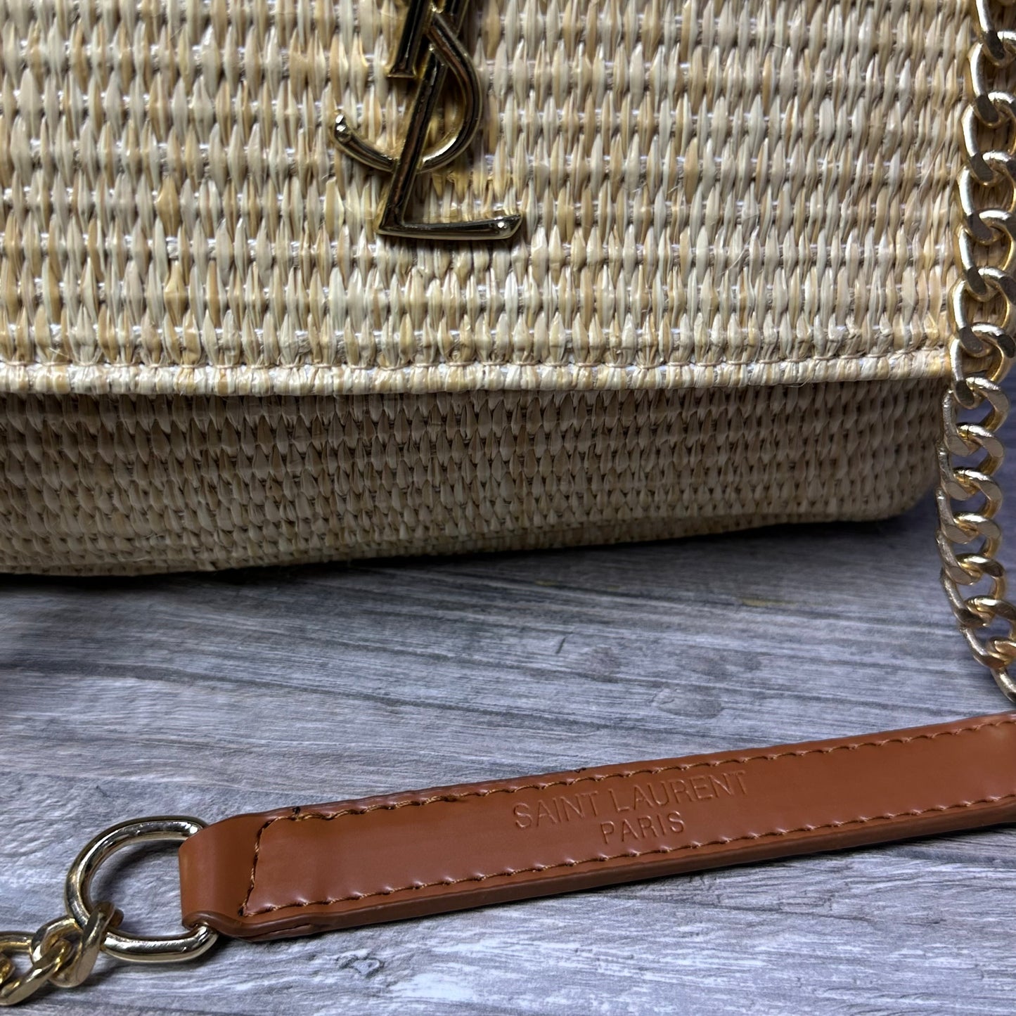 YSL Raffia Straw Beige 2 Black 2025 bags women’s