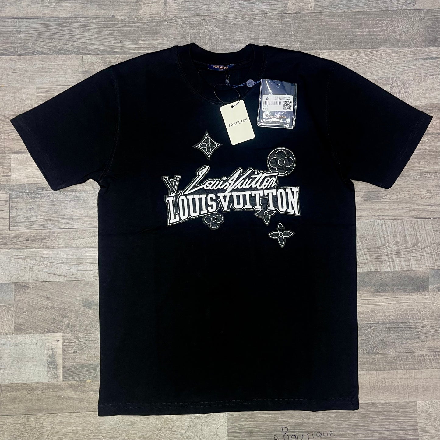 Louis Vuitton Embroidered Black T-shirt