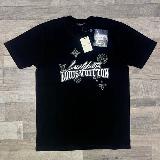 Louis Vuitton Embroidered Black T-shirt