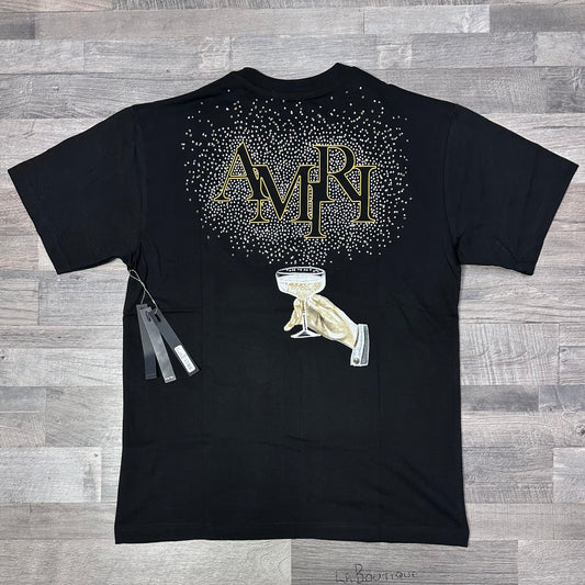 Amiri Champagne Crystal Embellished T-shirt
