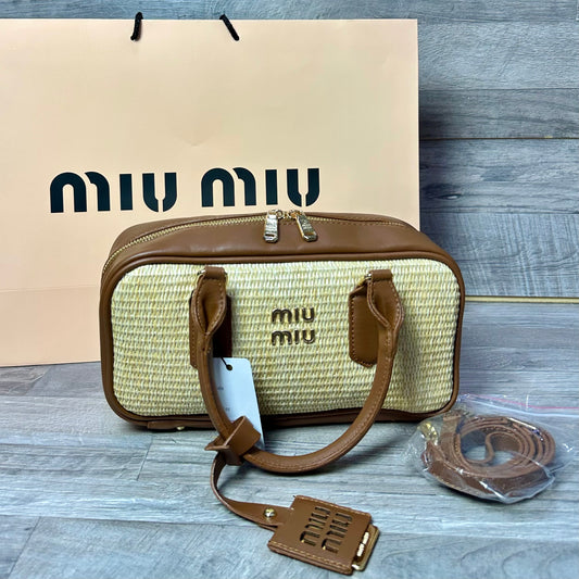Miu Miu Raffia Beige Brown 1 2025 bags women’s