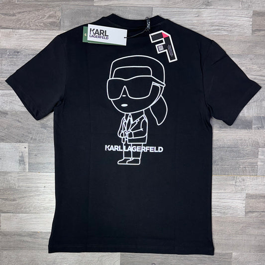Karl Lagerferd Crewneck Black T-Shirt