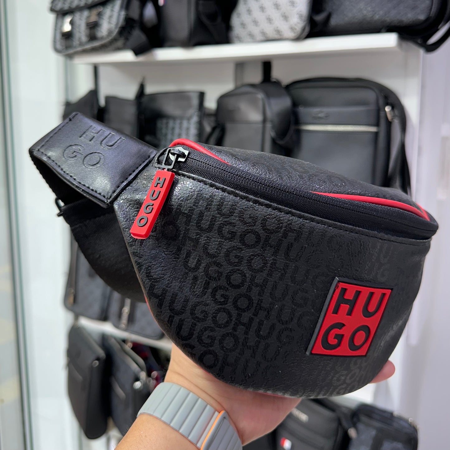 Hugo Waist Bag Hologram Black 2025
