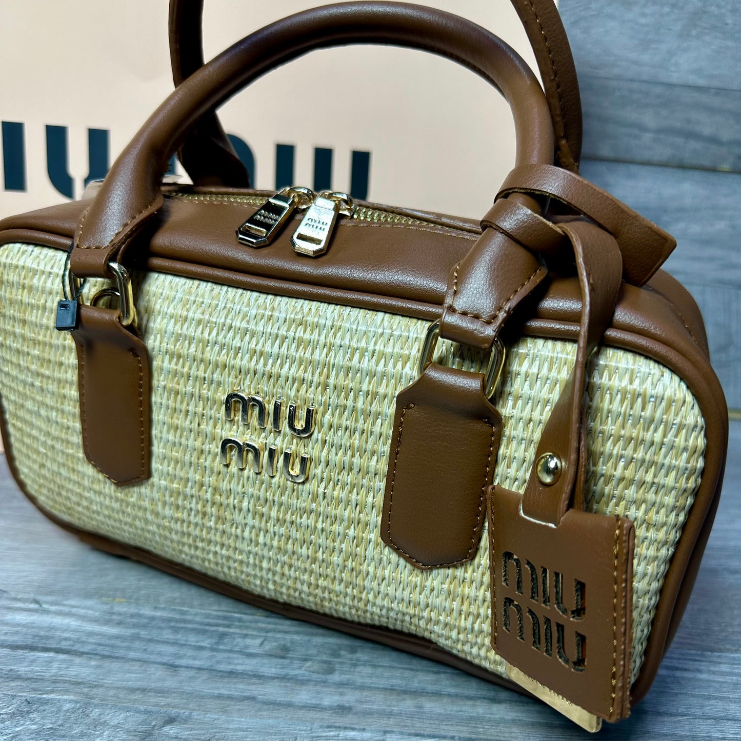 Miu Miu Raffia Beige Brown 1 2025 bags women’s